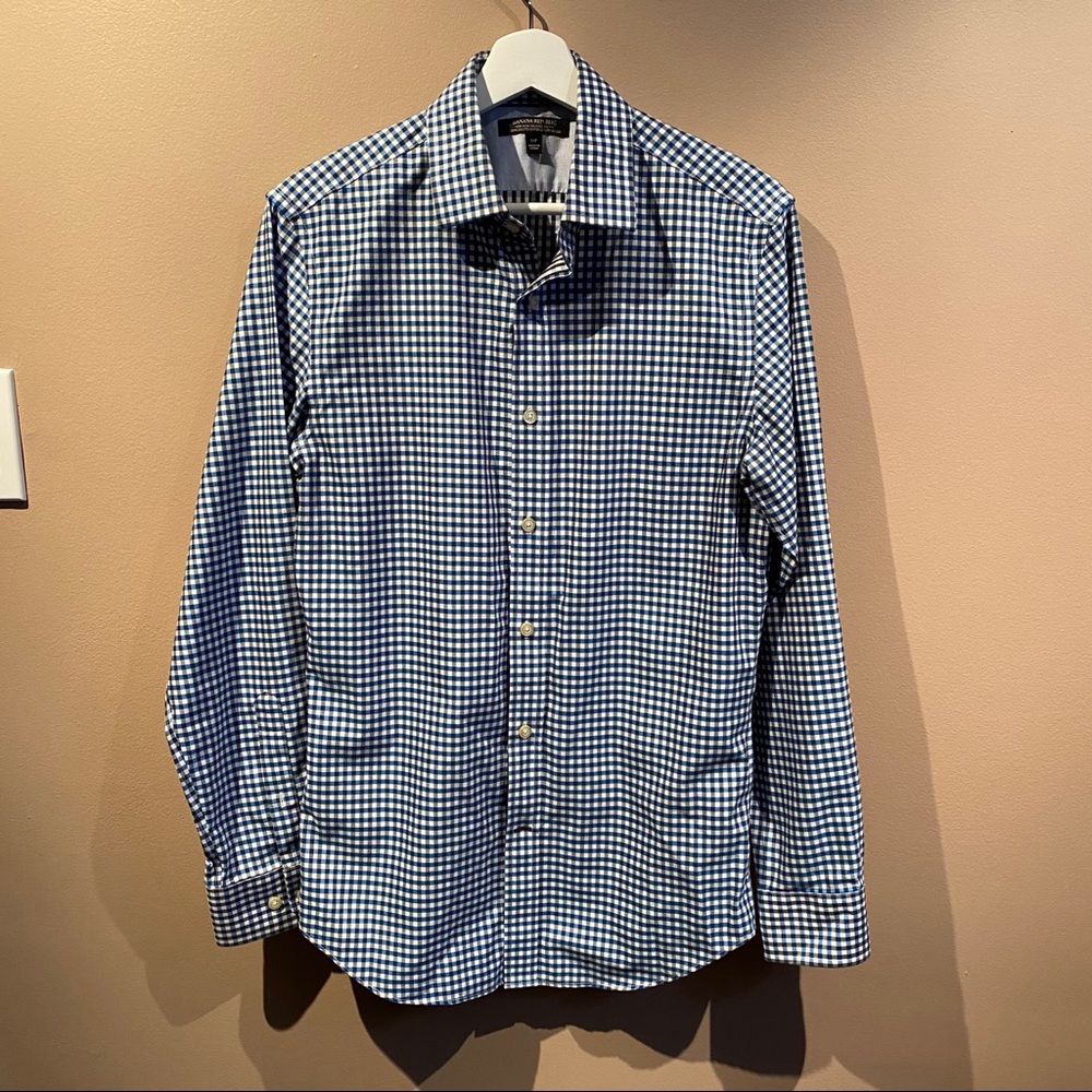 Banana Republic Gingham Non-Iron Tailored Slim Fit